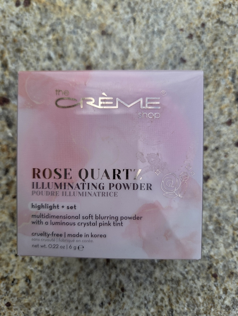 The Crème Shop Rose Quartz Illuminating Powder Highlight + Set Pink Glow